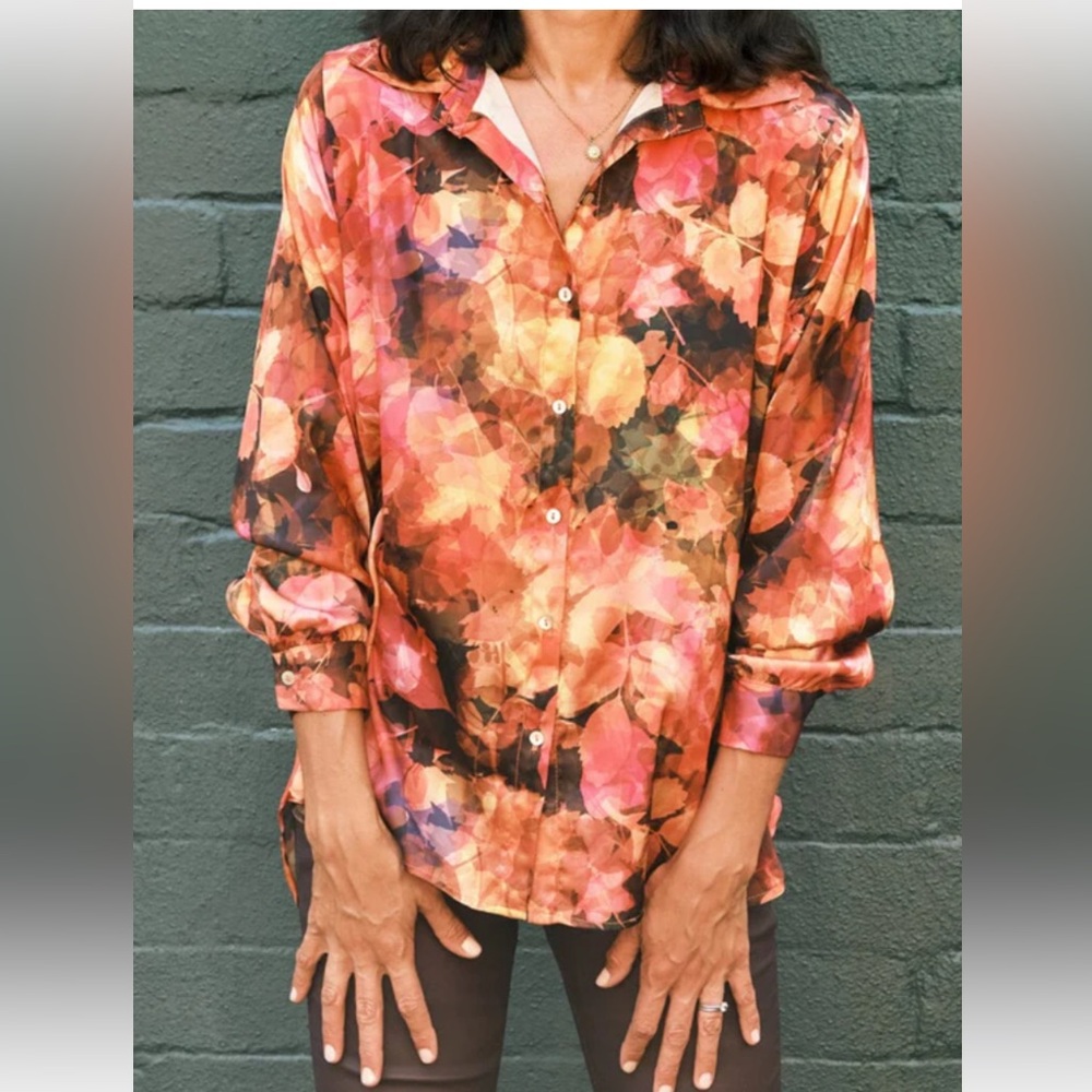 Rebecca Minkoff Autumn Floral Button-Down Shirt